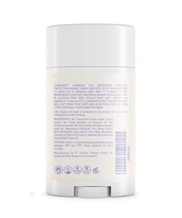 Thracian Bio Lavender Eco Deodorant with Zinc Oxide for Sensitive Skin Aluminum Free Baking Soda Free Alcohol Free No Added Fragrance 2.5 Fl Oz (Pack of 2) - Buy Online on GoSupps.com