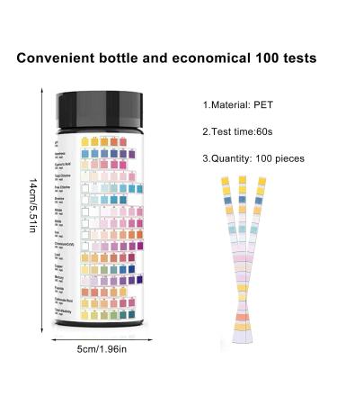 16 in 1 Aquarium Water Test Strips - Freshwater & Saltwater Testing Accurate Water Quality Analysis for Fish Ponds (100 Pieces) - Buy Online on GoSupps.com