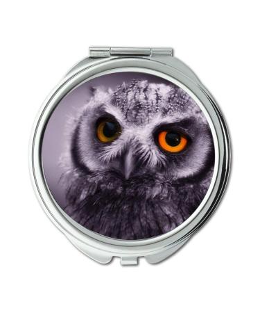 Mirror Travel Mirror owl feathers Owl Wallpapers HD pocket mirror portable mirror