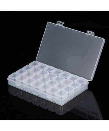 28 Slots Clear Nail Art Rhinestone Gem Bead Storage Box for Manicure Design - Buy Online on GoSupps.com