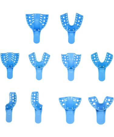10x Disposable Dental Impression Spoons - Perforated Autoclav Tablets Tool | Blue Toothholder Set (10 Pieces) - Buy Online on GoSupps.com