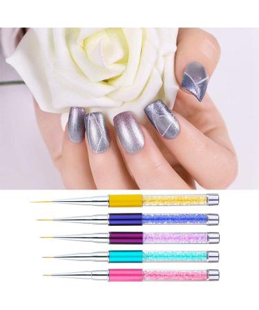 5-Part Nail Brush Set for Acrylic & UV Gel Nail Art | DIY Nail Design Tools - Buy Online on GoSupps.com
