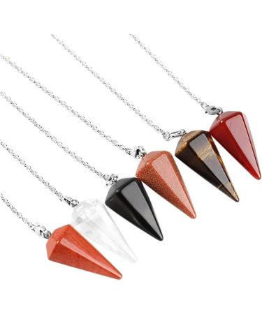 Amethyst Rough Stone 1pc Natural Gemstone Jewelry Divination Pendulum Crystal Opal Stone Amethyst Natural Rose Quartz Necklace Woman Gifts (Color : Rose Quartz) - Buy Online on GoSupps.com