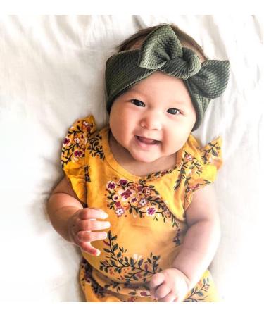 Baby Hair Band | Cute Dark Blue Headband for Girls 0-36 Months | Knot Turban & Elastic Toddler Hair Accessories - Buy Online on GoSupps.com