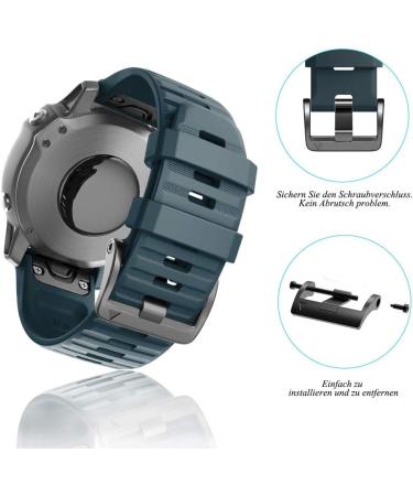 Silicone Bracelet for Fenix 6/5 & Forerunner 935/945 - Quick Lock Replacement with Screw Buckle (Stone Color) - Buy Online on GoSupps.com