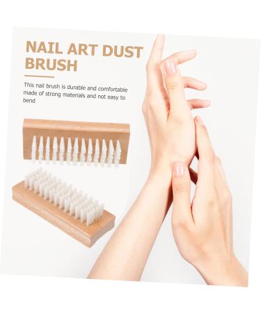 minkissy 1pc Nail Dust Brush Bristle Scrubber Tools Toenail Manicure Pedicure Supplies Nail Art Scrub Wooden Nail Brush Wood Bristle Nail Pedicure Brush Remove Brush Scraper Square - Buy Online on GoSupps.com