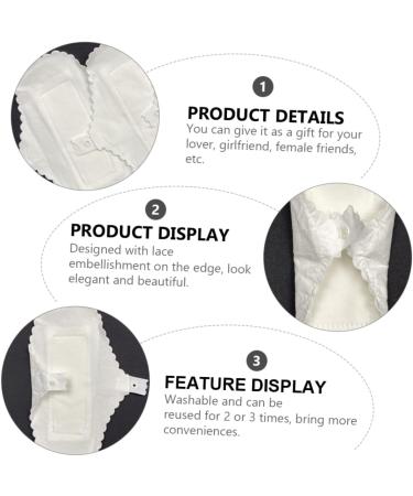 Healeved 10pcs Washable Menstrual Cloth Panties - Ultra Thin Menstrual Panty Liners for Women - White Cotton Napkin Bamboo Fabric Tape - Buy Online on GoSupps.com