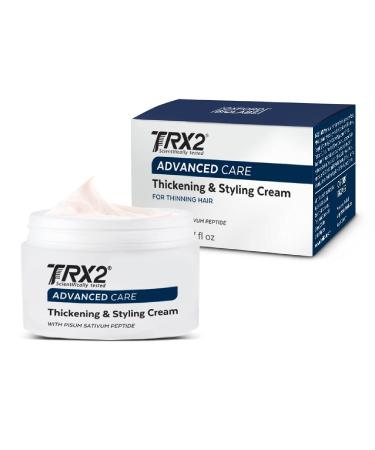 TRX2 Hair Thickening & Styling Cream - Non-sticky & lightweight texture - for all Hair Types - Thicker and more Hydrated - No Dyes 1.7 oz
