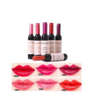 DealPlusDeal Man Zi Miao Wine Lip Tint - 6 Pcs Set | Long Lasting Waterproof Lip Gloss - Buy Online on GoSupps.com