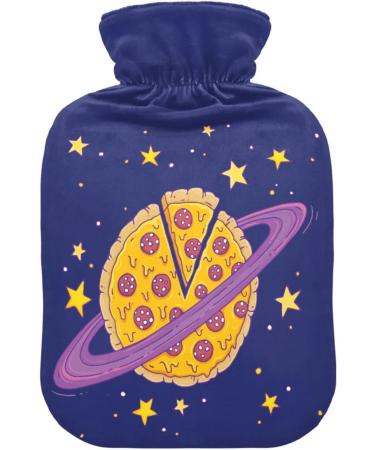 NAANLE Cartoon Pizza Planet 1L Heat Bottle - Transparent Hot Water Bottle for Bed Hand & Foot Pain Relief | Heat & Cold Therapy - Buy Online on GoSupps.com