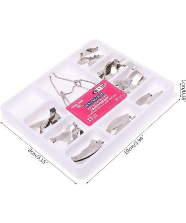 Sakeiou 36-Piece Dental Saddle Contoured Metal Matrices Kit with Feather Clip - Universal Silver Matrix Solutions for Dentists - Buy Online on GoSupps.com
