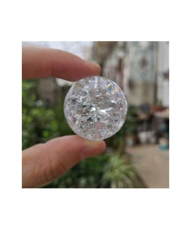 Fennchun crystal ice rack ball water wells bonsai glass ball main decoration ornaments feng shui figure marble ball gifts (color: dark khaki size: 30mm) 30mm dark khaki