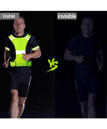 Ninefo Reflector Safety Vest for Jogging & Biking | Adjustable Light-Up Warning Vest with 2 Reflecting Tapes - Buy Online on GoSupps.com