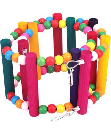 Wonninek Bird Parrot Toys 10-Step Ladders Swing Chewing Toys Hanging Pet Bird Cage Accessories Swing Toy for Small Parakeets Cockatiels Lovebirds Conures Macaws - Buy Online on GoSupps.com