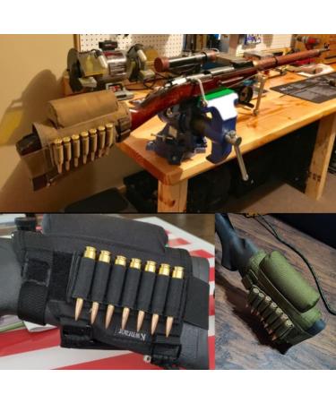 KWNRAOR Rifle Cheek Riser with 7 Buttstock Ammo Holder - Khaki - Buy Online on GoSupps.com