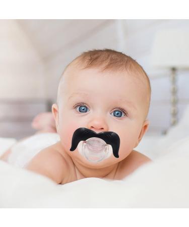 Woys Baby Schnuller - Portable Food-Grade Cute Pacifier with Fun Beard | Perfect Gift for Boys & Girls - Small Bare Binky for Teething - Buy Online on GoSupps.com