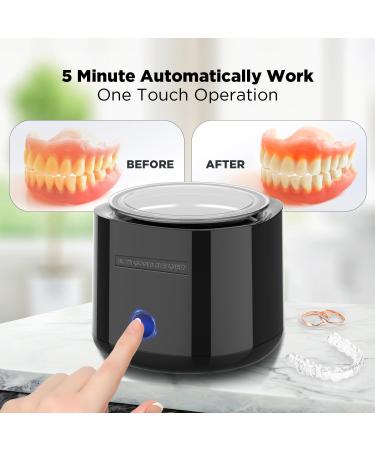 Ultrasonic Cleaner Retainer Cleaning Machine: 42kHz Ultra Sonic Denture Cleaner - 180ML Portable Dental Cleaning Pod for Aligner Braces Mouth Guard - Buy Online on GoSupps.com