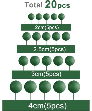Astaron 20 Mini Dark Green Tortendeko Balls - Cake Toppers for Weddings & Birthdays | International Shipping - Buy Online on GoSupps.com