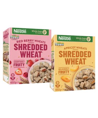 Cereal Bundle Containing Shredded Wheat Red Berry Wheats 450g & Shredded Wheat Apricot Fruit Wheats 450g (2 Pack)