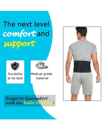 Back Brace for Lower Back Pain Relief | Sciatica Herniated Disc & Scoliosis - Breathable Support Belt for Men & Women (Large - Buy Online on GoSupps.com