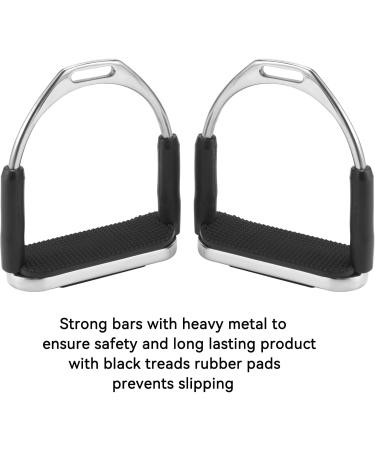 Frdhee Safety Stainless Steel Stirrups for Adults & Children | Anti-Slip Rubber Tread | Equestrian Saddle Safety - 2 Pieces - Buy Online on GoSupps.com