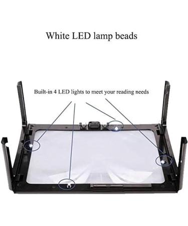 Rectangular Extra Large LED Handheld Magnifying Glass with Light-3X Lens Lightweight Illuminated Reading Magnifier for Kid Seniors Macular Degeneration Jewellery Antique Gift Friendly32 - Buy Online on GoSupps.com