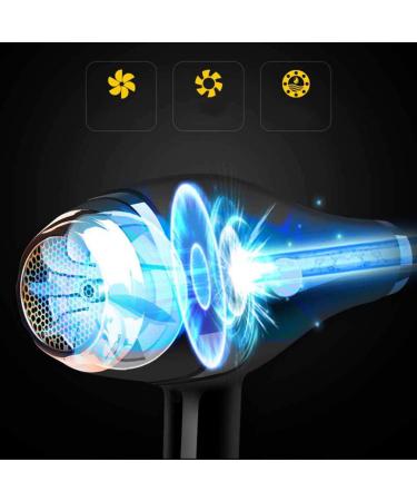 Salon Hair Dryer 2000W Travel Hair Dryer Professional Blow Dryer Negative Ionic Technology 2 Speed 3 Heat Setting AC Motor Lightweight Fast Dry Concentrator Low Noise for Salon and Home Use - Buy Online on GoSupps.com