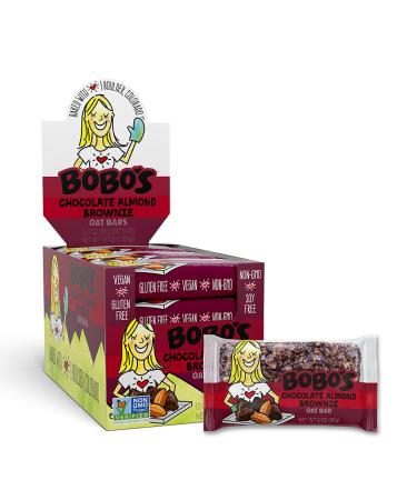 Bobo's Gluten Free Chocolate Almond Brownie Oat Bars - Pack of 12 - Buy Online on GoSupps.com