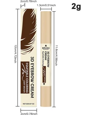 Eyebrow Makeup Pen Eyebrow Cream Pen Smudge-proof Double Head Makeup Brow Pencil Waterproof Eyebrow Care Pen for Home Dating Travel Hotel Light Brown - Buy Online on GoSupps.com