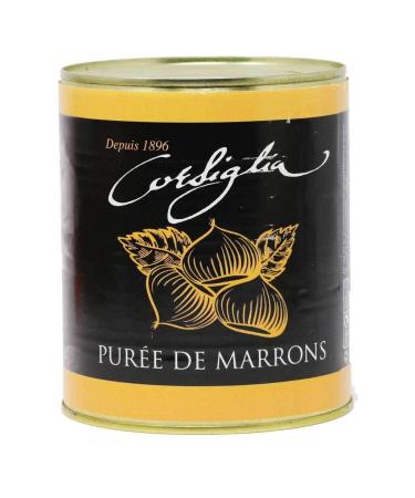 Chestnut puree firm & unsweetened (orange can) Corsiglia Facor 870g