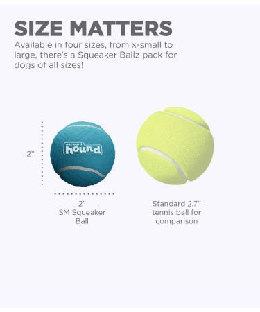 Outward Hound 8-Pack Squeaker Ballz Tennis Toys for Dogs | Small Squeaker Balls for Fetching | Interactive Dog Toys - Buy Online on GoSupps.com