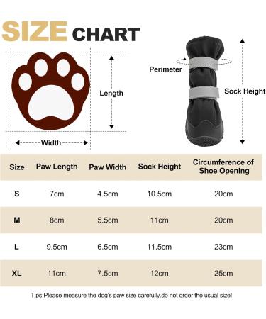 Anti-Slip Waterproof Dog Shoes with Reflective Straps - Small Medium & Large Sizes | Durable Leather & Rubber Sole Paw Protection (Size M Black) - Buy Online on GoSupps.com