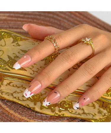 Buy Sethexy Pink Long Coffin False Nails - 24 St Ballerina Acrylic Nail Tips with Glue for Women & Girls - Buy Online on GoSupps.com