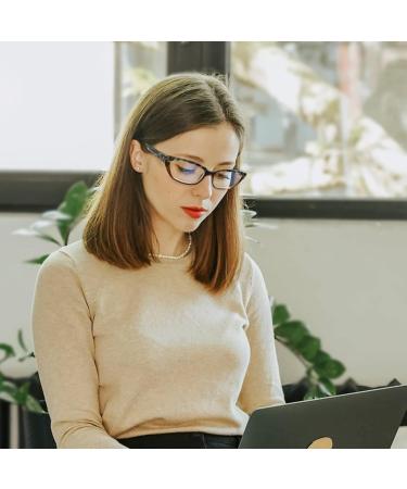 Stylish Designer Cat Eye Reading Glasses for Women - AQWANO Blue Light Blocking Anti Glare Lightweight Colorful Frames - Brown 2.25 - Buy Online on GoSupps.com