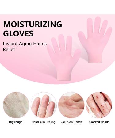 Bekecidi 3 Pairs Silicone Moisturizing Gloves Hand Skin Care Gloves Gel Hydrating Gloves for Dry Hands Eczema Gloves Hand Spa Treatment Gloves for Women Repair Dry Chapped Rough Cracked Skin - Buy Online on GoSupps.com