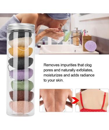 Konjac Exfoliating Sponge (8 Pack) - Deep Cleansing Facial Scrub for Smooth Skin - Buy Online on GoSupps.com