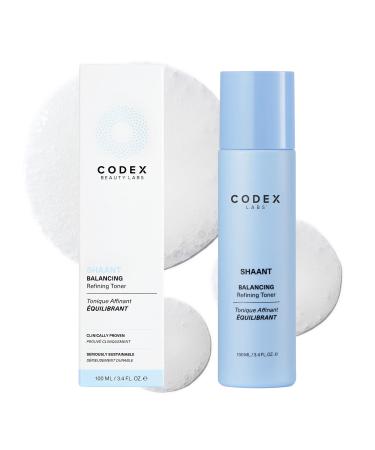 Codex Labs Shaant Refining Toner - Hydration & Pore Minimizer - for Acne Prone Skin - with 2% Gluconolactone - Cruelty-Free Vegan Skincare (100ml)