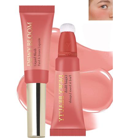 Creme Blush Beauty Wand  Matte Creamy Cheek Blusher Stick with Soft Cushion Applicator  Liquid Blush Makeup Dual Use for Cheeks & Lips  Weightless  Long-Wearing  Dewy Finish  Contour Blush Wand-101 101 RAVISHING-Nude Pin...