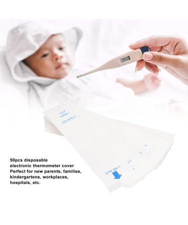 Spacnana 50 Digital Thermometer Covers - Universal Hygienic Mouth Thermometer Shells | Safe Temperature Accessories 9.5 x 2.5 cm - International Shipping Available - Buy Online on GoSupps.com