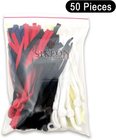 50 PCS Multicolour Elastic String with Adjustable Buckle for DIY Masks - Sewing Cord Band Rope for Crafts - Buy Online on GoSupps.com