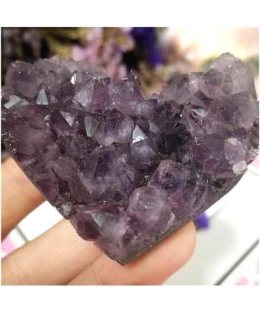 Natural Crystal Rough Uruguay Stone Amethyst geode Crystal Heart Quartz Cluster Home Decor Stones Display amethyste Pierre naturelle Gift (Size : 210g) - Buy Online on GoSupps.com