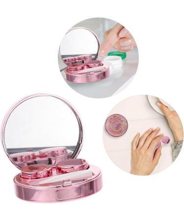 Buy SOLUSTRE Starry Sky Glasses Case with Mirror Film - Travel PP Lens Cover in Pink (7.5x7.5cm) | International Shipping Available - Buy Online on GoSupps.com