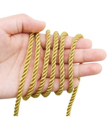Gold Twisted Cord Trim - 59 Feet | Decorative Rope for Curtain Tieback, Upholstery, Honor Cord | Tenn Well - Buy Online on GoSupps.com