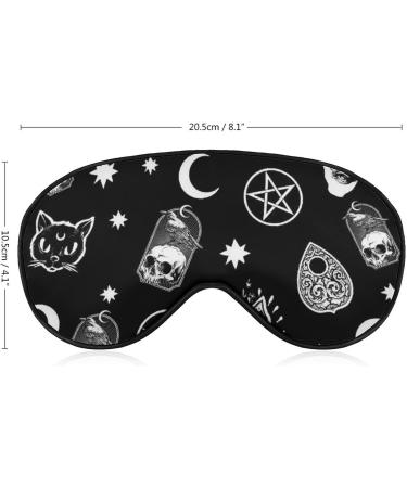 AMRANDOM Super Smooth Soft Skull Cat Moon Gothic Eye Mask | 3D Eye Cover for Men & Women | Relieve Eye Stress | Travel & Naps Blindfold - Buy Online on GoSupps.com