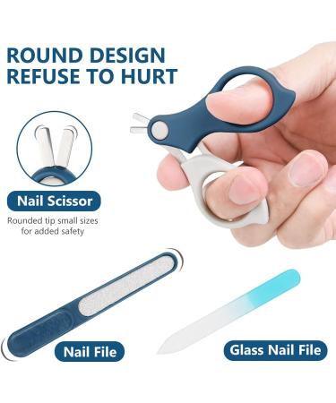 Vicloon Baby Nail Kit - 6Pc Set for Newborns & Toddlers | Nail Clippers, Scissor, Earpick, File, Tweezer | Baby Nail Care Tool in Blue - Buy Online on GoSupps.com