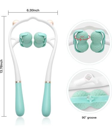 Veewook 360 Dual Roller Ball Neck Massager Tool - Green - Buy Online on GoSupps.com
