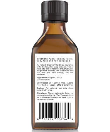 Oat Oil - 100% Natural Cold Pressed Moisturizer | Organic Antioxidant for Skin Hair & Nails | Nourishing Hydrating Massage Oil - 3.4 FL Oz (100 ml - Buy Online on GoSupps.com