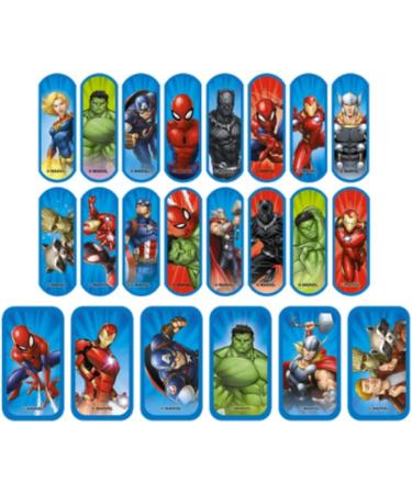 Elastoplast Marvel Plasters - 20 Pieces Assorted Sizes | Kid-Friendly Superhero Designs | Skin-Friendly & Easy Removal - Buy Online on GoSupps.com