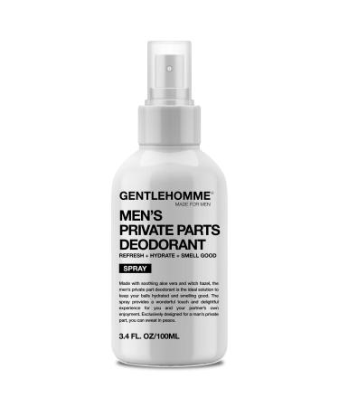 Men's Private Parts Deodorant Spray Hydrating & Refreshing Balls Deodorant Toner Anti-Chaffing All Skin Type for Men's Odors Male Care Hygiene Moisturizer With Aloe Vera & Witch Hazel - 4 fl oz