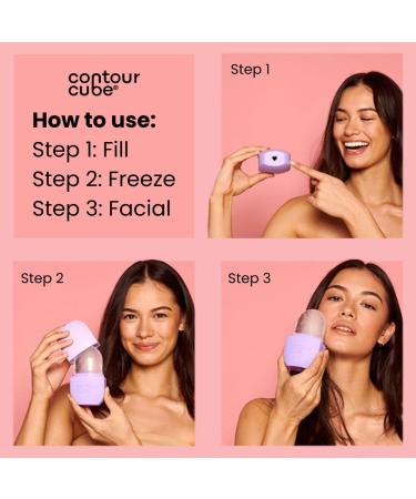 Contour Cube Mini - Revolutionary Ice Roller for Sculpting & De-Puffing | Compact Face Massager & Ice Mold | Original Pink Skin Care Tool for Daily Use & Travel - Buy Online on GoSupps.com